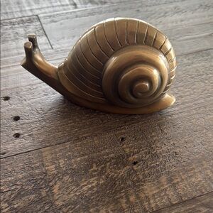 Gold Snail Figurine